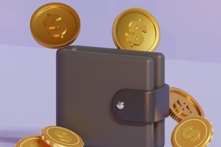 Geldbörse mit Münzen