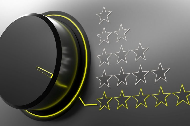 Drehknopf mit 5-Sterne-Rating